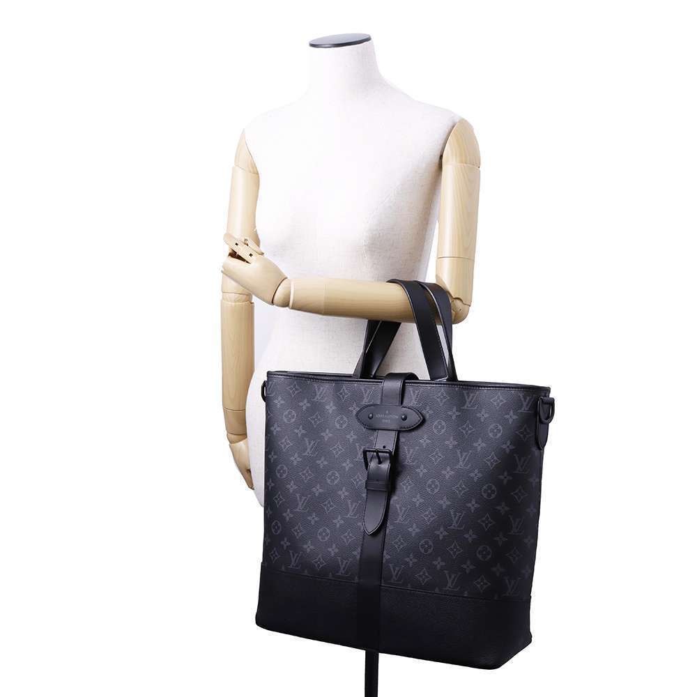 Louis Vuitton Black Monogram Eclipse Tote Saumur … - image 5